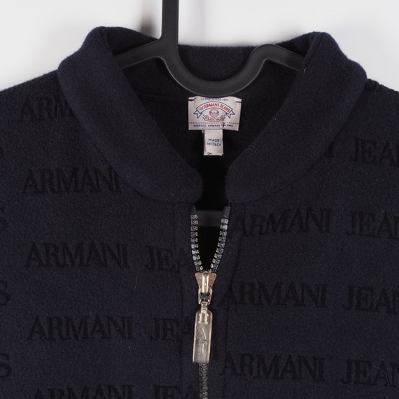 Armani Jeans Vintage Women Logo Fleece Vest Gilet… - image 3