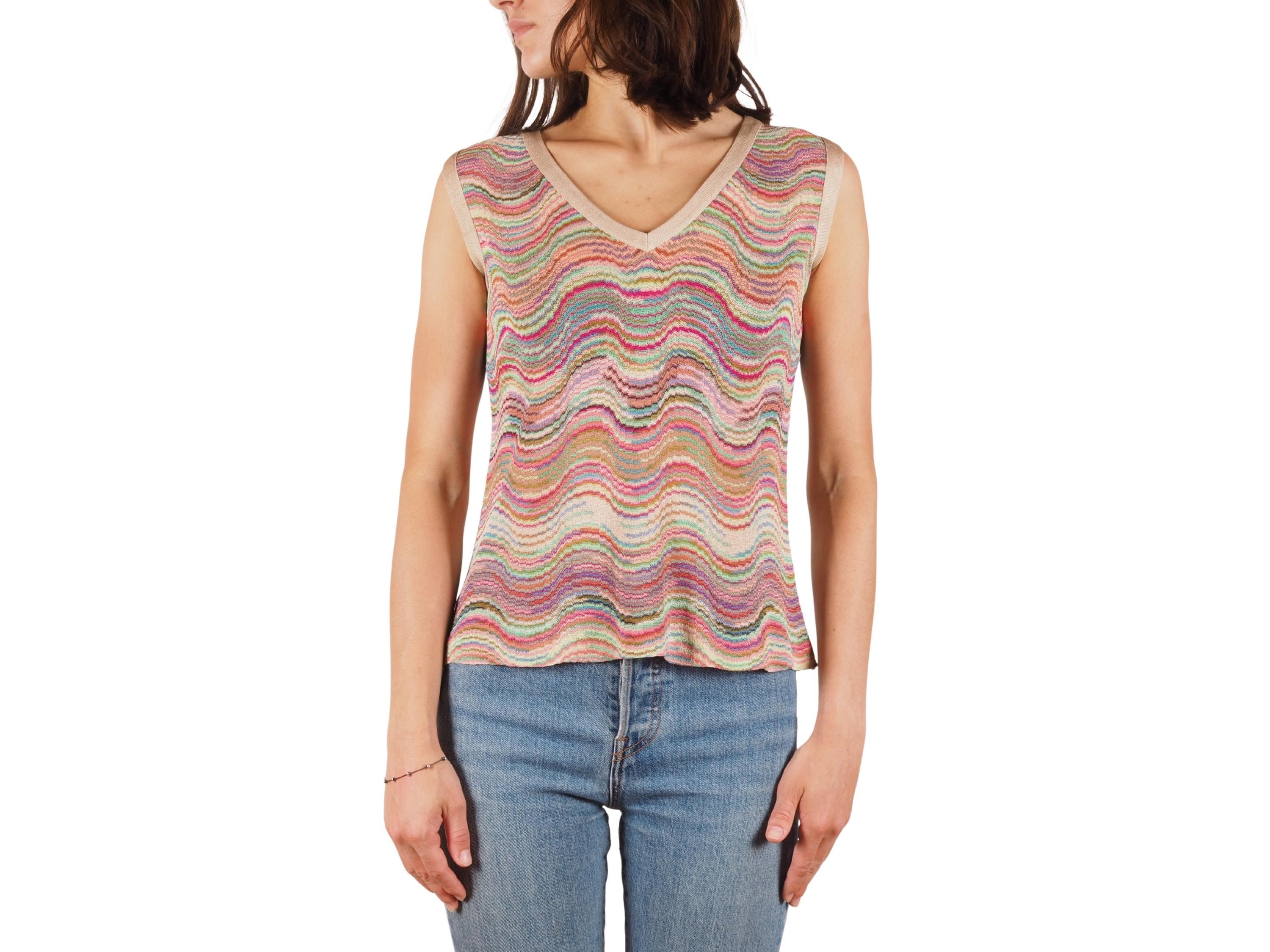 M MISSONI】 リブニットタンクトップ 38 M MISSONI】 リブニットタンク