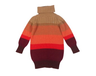 Jersey de cuello alto tipo túnica de lana y mohair con rayas degradadas para niña de Gucci, talla 6 años.