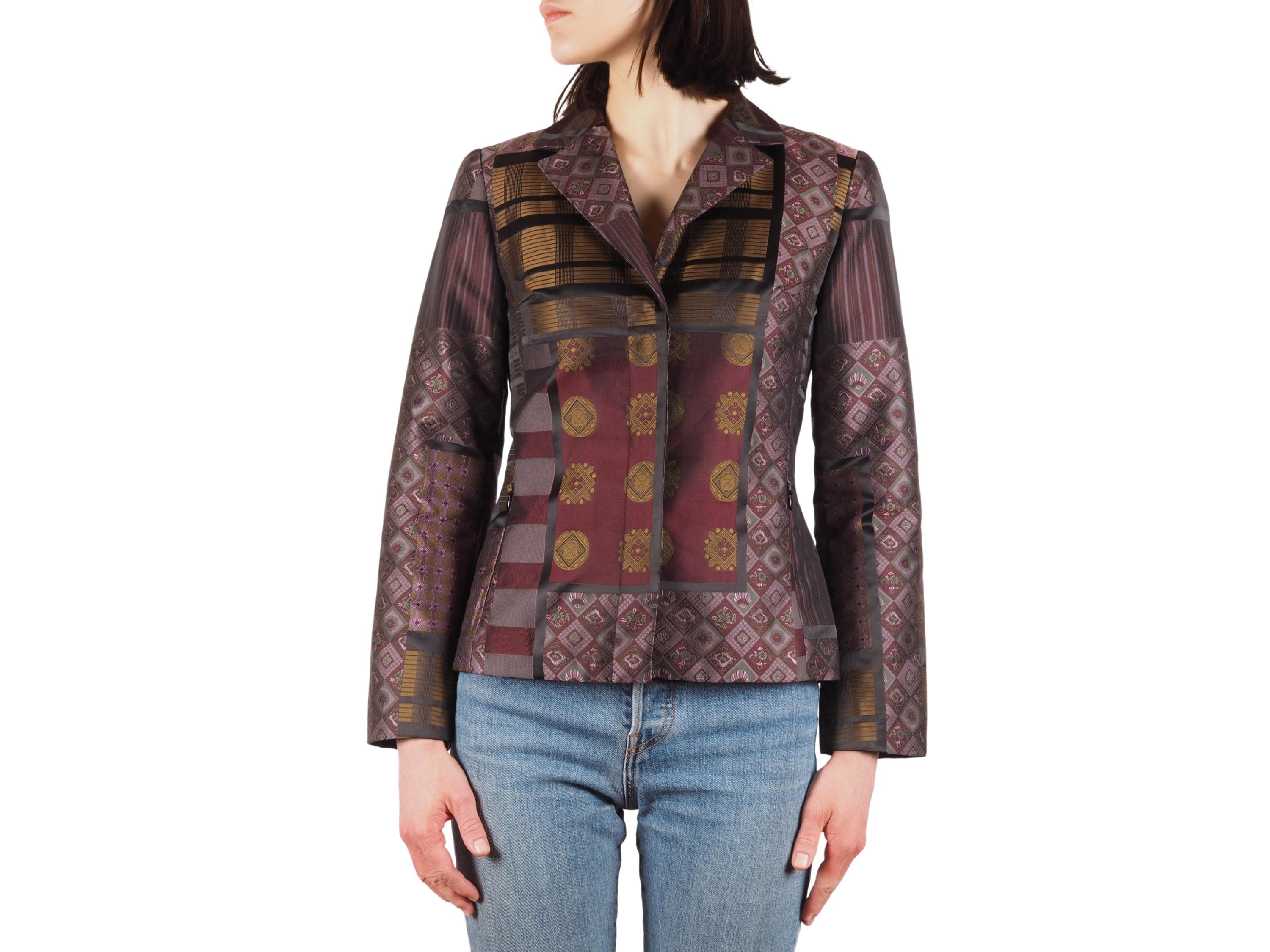 ケンゾー ジャカード ブレザー ジャケット ヴィンテージ マルチカラー