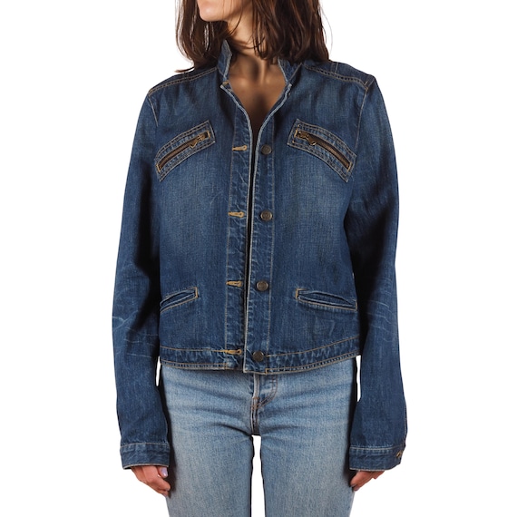 Armani Jeans Blue Indigo Series Denim Jacket Vintage Women's IT 48