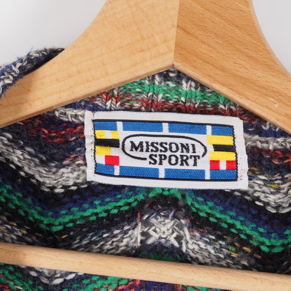 Missoni Sport Mens Vintage Knit Wool Alpaca Cardi… - image 3