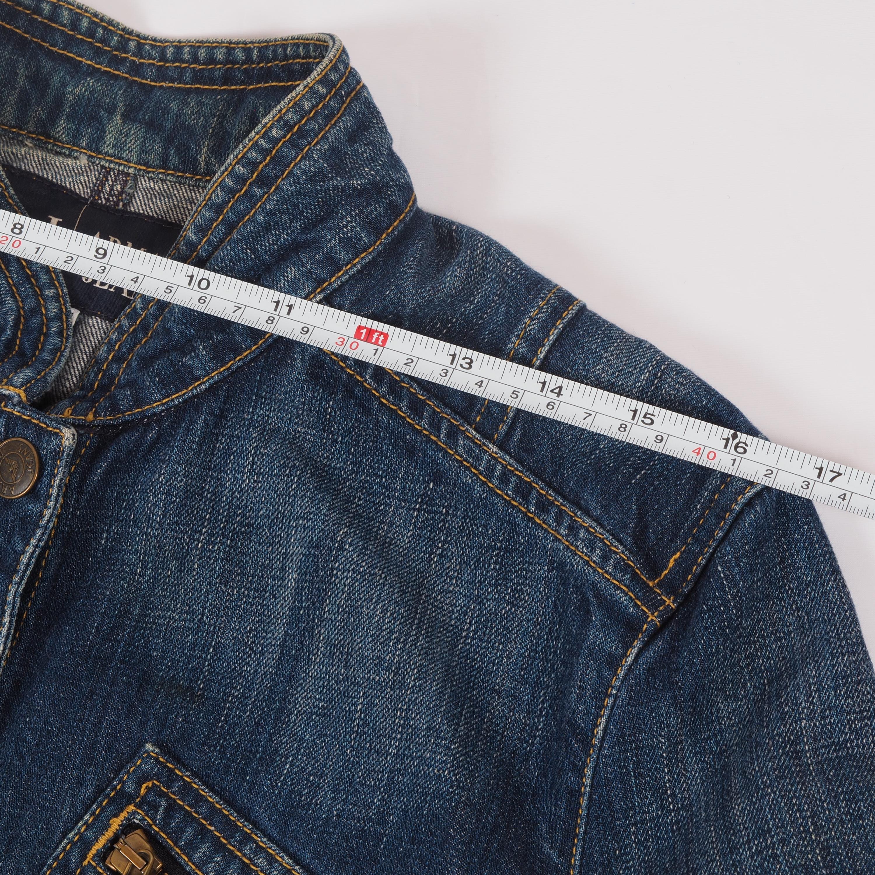 1990s ARMANI Jeans ソフトジャケット　ネイビー　イタリア製 Giorgio Armani Jeans Italy Vintage 90s Designer Women High Waist