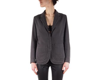 Isabel Marant Etoile Women's Washed Black Cotton Casual Blazer Size 0 / US S