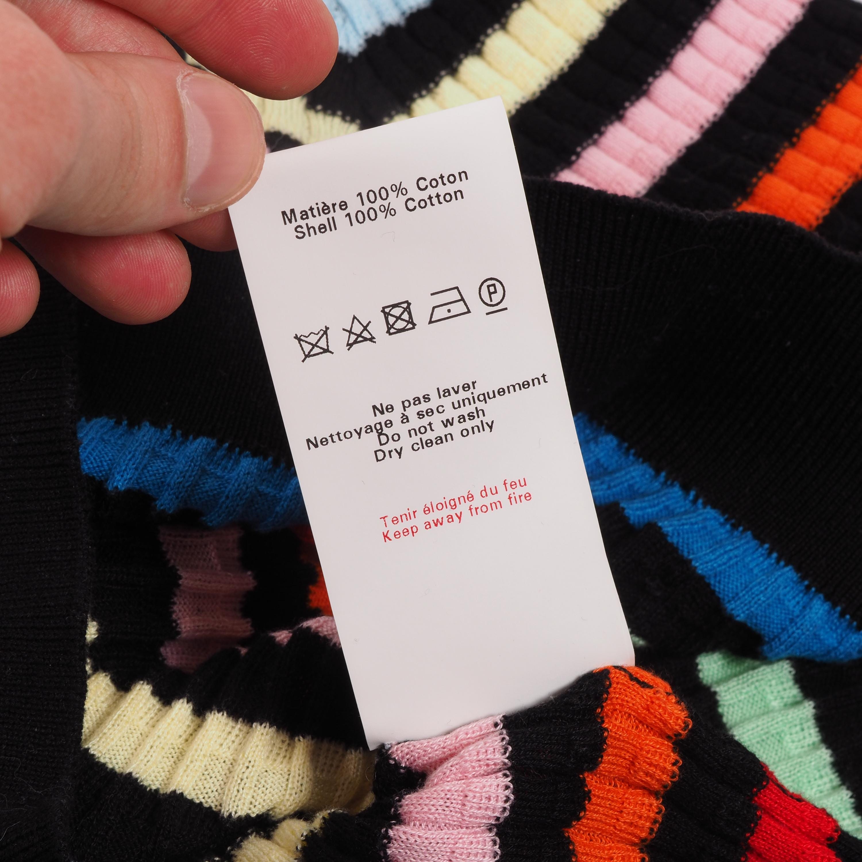 Sonia Rykiel Sweater Women Multicolor Striped Rib Knit Short