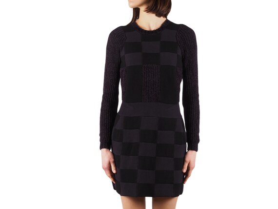 wave pattern knit dress Taliah Knit Dress XS / Orange