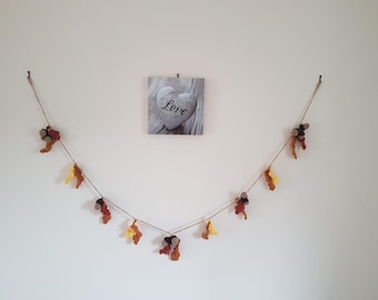 Oak leaf and acron garland, autumn garland, thanksgiving decoration, fall decoration