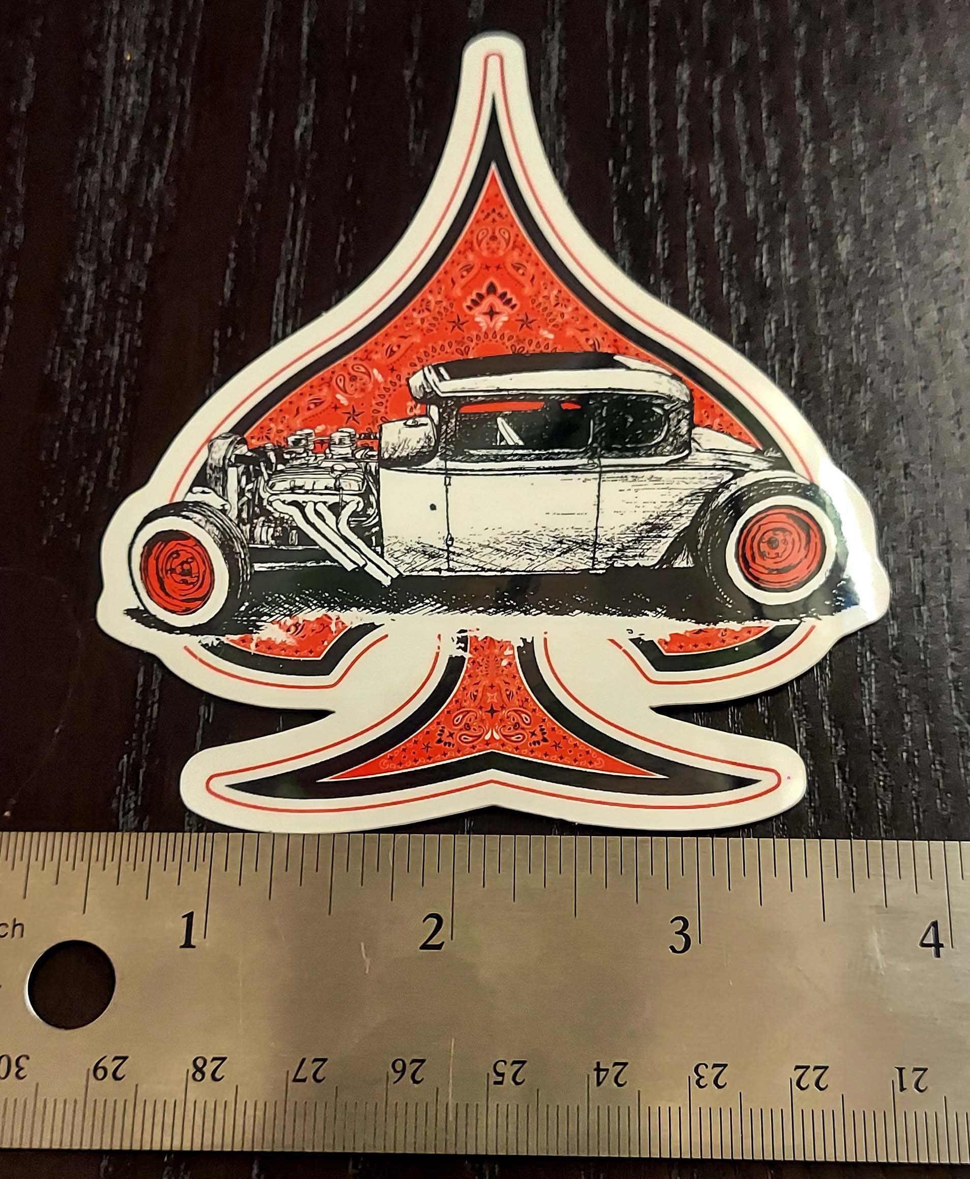 Hot Rod Spade Sticker - Etsy