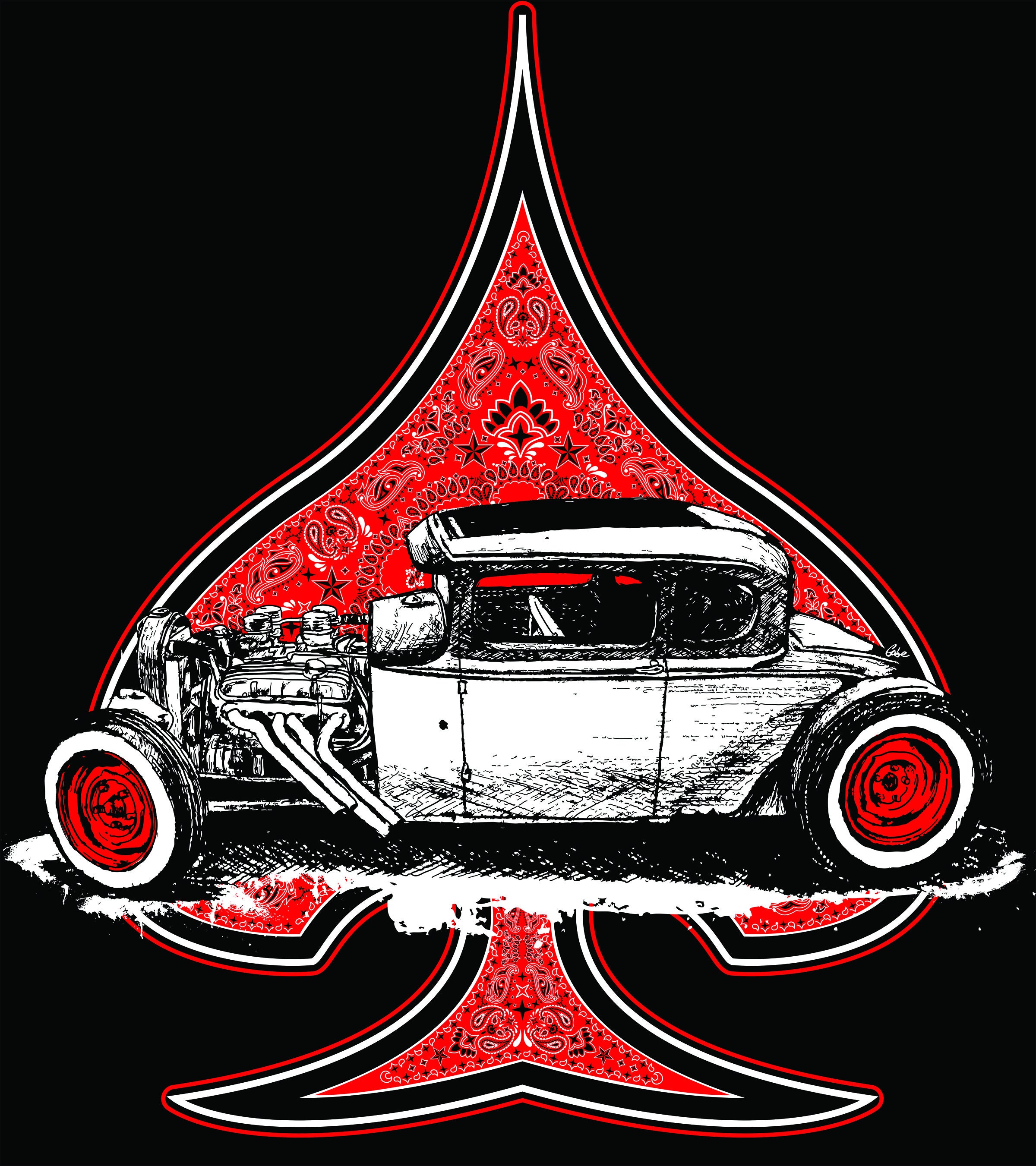 Hot Rod Spade Sticker - Etsy