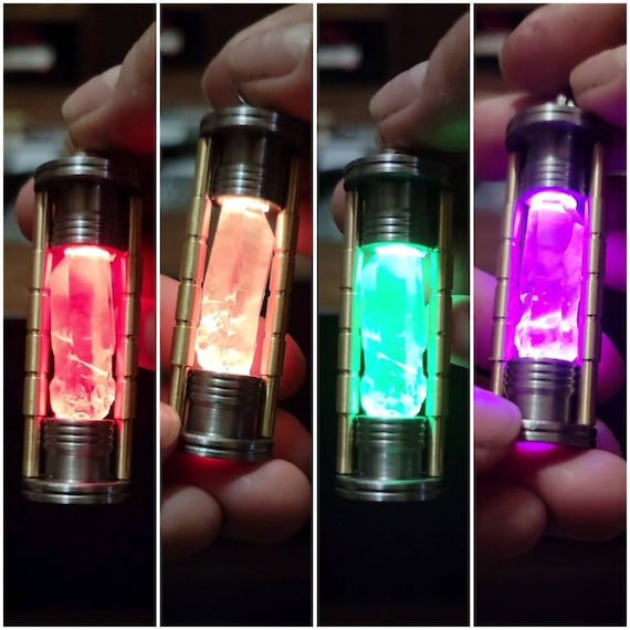 Led crystal shop pendant necklace