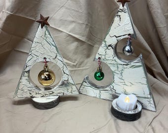 Rustic Wooden Christmas Tree for Cozy Holiday Vibes, White Wooden Christmas Tree, Holiday DIY Kit, Christmas Craft