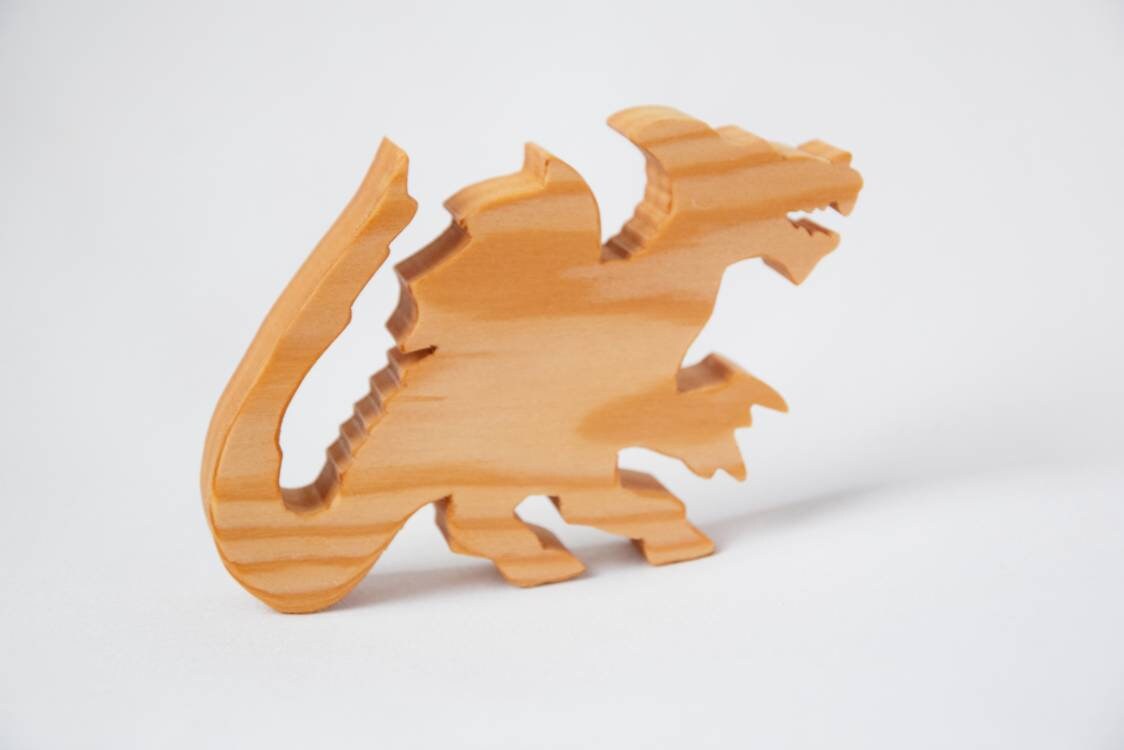 wooden dragon toy