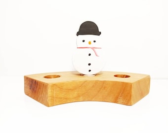 Schneemann Ring Ornament, Advents-Spirale, Weihnachtsschmuck, Winter-Waldorf Ornament, Waldorf Geburtstag, Waldorf inspiriert, Weihnachten