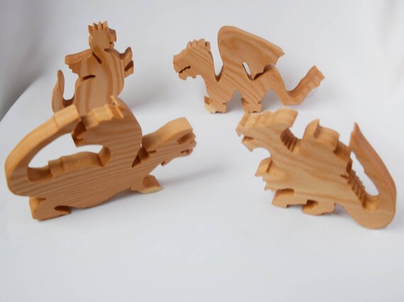 wooden dragon toy
