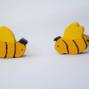 wooden bees toy, wooden animals, waldorf toys, open ended play, natural toy, wooden bee, baby shower gift, waldorf bee toy, wooden insect