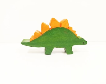 Stegosaurus wooden dinosaur toy, wooden dino sustainable toy, waldorf inspired toys, imaginative play, christmas gift for kids and toddlers