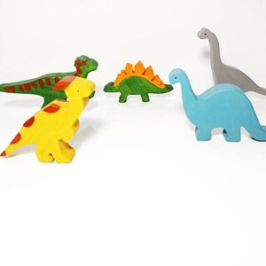 Dinosaur waldorf wooden toy set, dino toy set, prehistoric animals, dino toy, jurassic toys, wooden animals, toddler toy, gift for kids