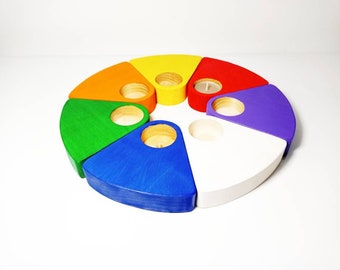 Days of the week calendar, waldorf calendar, wooden waldorf ring, seasons table, perpetual calendar, waldorf calendar, wooden waldorf decor