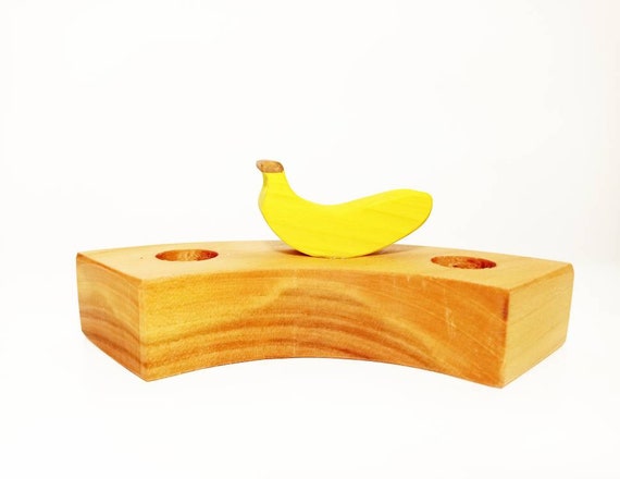 Banana celebration ring ornament, fruit birthday ring ornament, waldorf birthday celebration ring, banana ornament, seasonal table decor