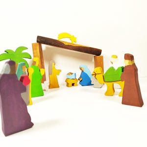 Christmas nativity scene, Christmas wooden decor, nativity, Christmas nativity, waldorf Christmas decor, creche baby jesus, christmas decor