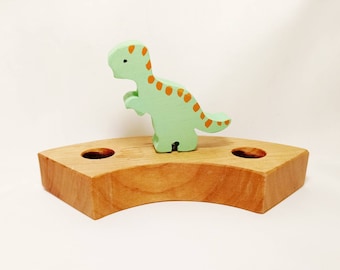 t-rex birthday ring ornament, dinosaur ring ornament, waldorf decoration, birthday ring decoration, waldorf dino birthday ring ornament