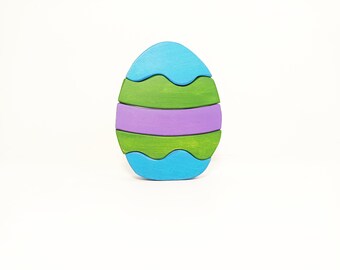 イースターエッグ積み上げおもちゃ、ウォルドルフ風積み上げ卵、子供用