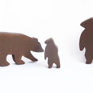 Wooden bears, bear family toy,  wooden animals set, waldorf toy, wooden toy, wooden toy set, birthday gift, christmas gift, waldorf animals