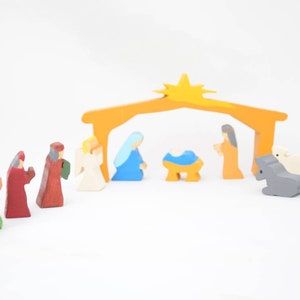 Nativity figurines, christmas decor, wooden nativity figurines, nativity scene, birth of jesus, wooden christmas centerpiece decorations
