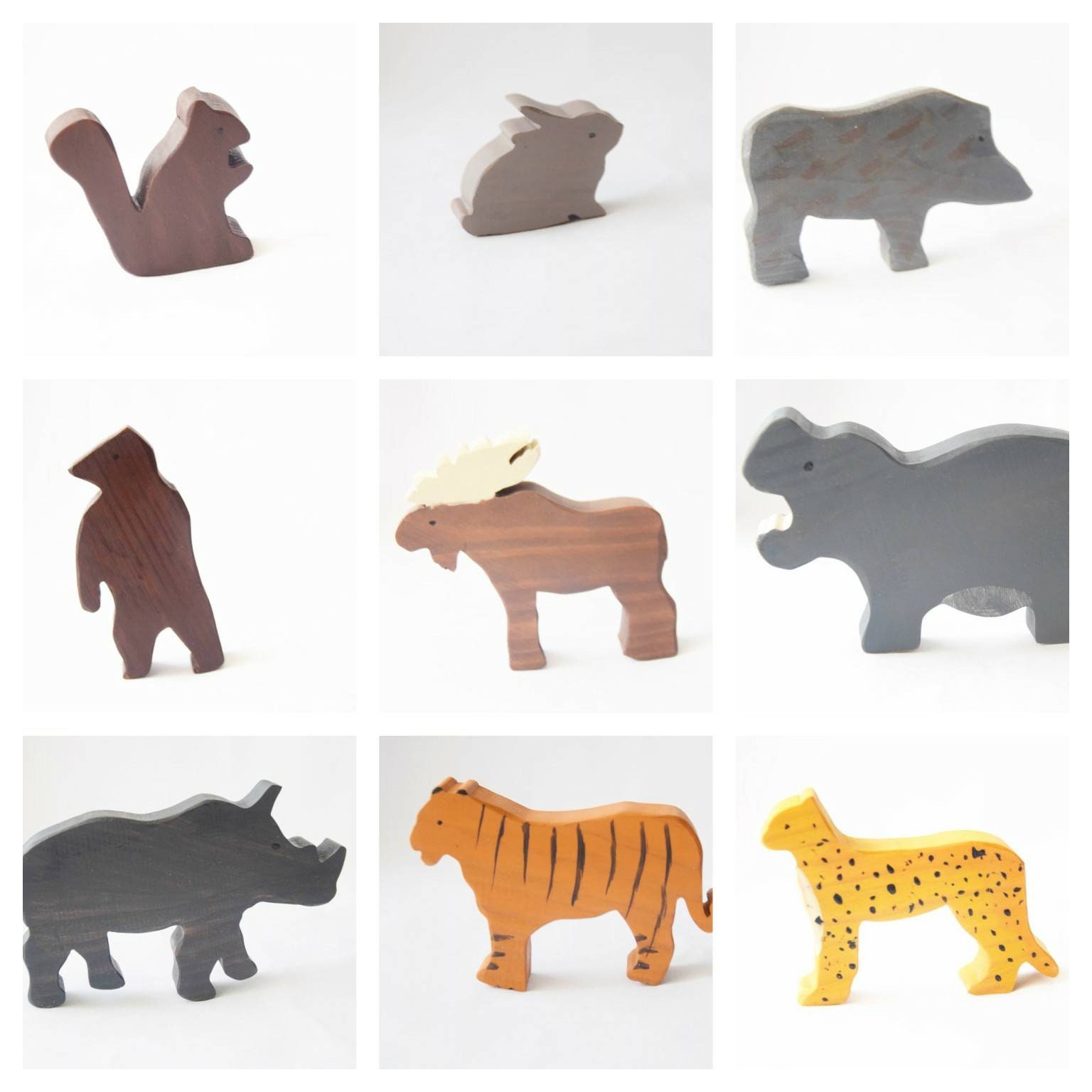 waldorf spielzeug Holztiere, sechs Tiere der Wahl, Waldorf Spielzeug, Waldorf