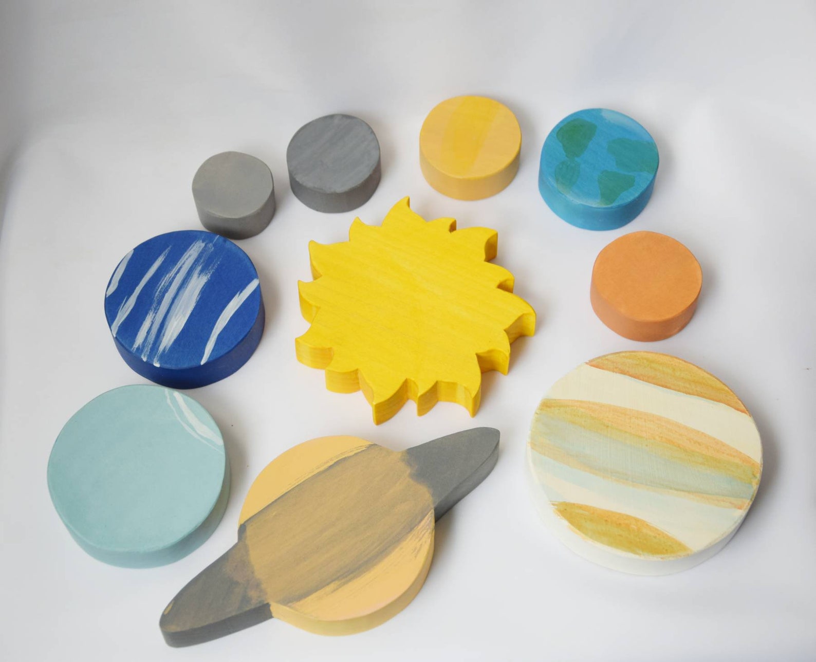 Solar System Wooden Toy Set Waldorf Inspired Etsy