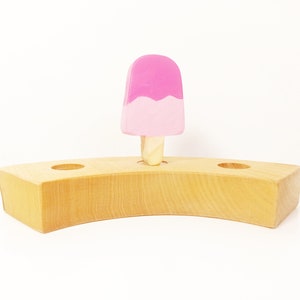 Popsicle celebration ring ornament, waldorf birthday ring decoration, seasonal tale  decor, waldorf birthday ice creame decor, wooden decor