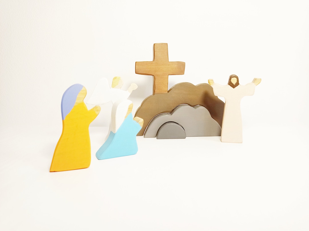 Easter Nativity Scene, Resurrection Scene, Christian Decor, Easter