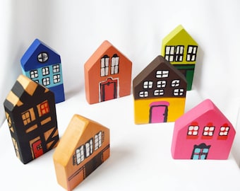 One wooden house of choice wooden toy, wooden decor, open ended play, imaginative play, waldorf inspired toy, decorative house, wooden decor