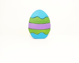 イースターエッグ積み上げおもちゃ、ウォルドルフ風積み上げ卵、子供用