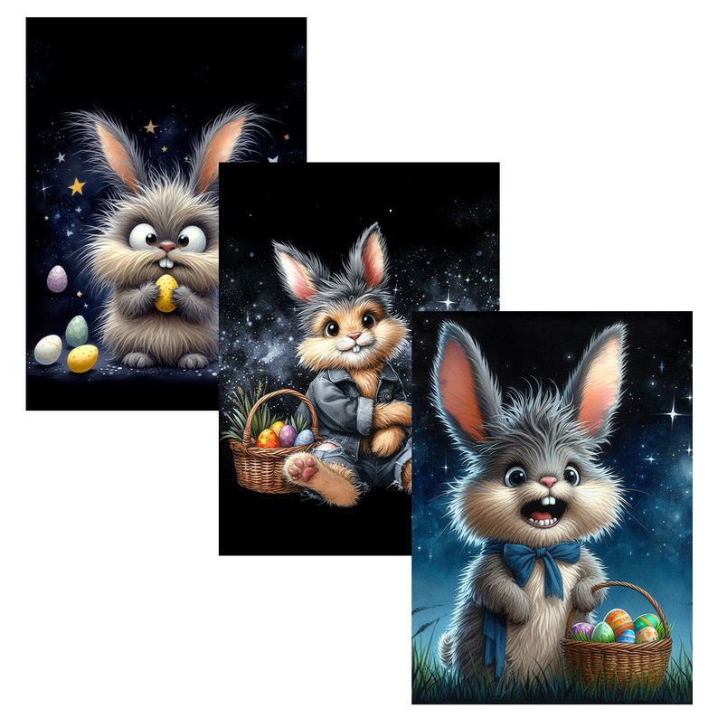 Images of a funny Easter bunny, images for your creativity, for printing on any objects, commercial use, 20 Jpeg zdjęcie 8