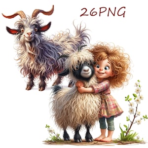 Images of funny goat, cartoon goat, illustration for printing on any surface, creative files 26 PNG transparent background