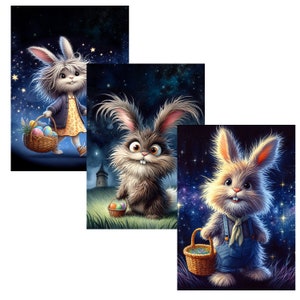 Images of a funny Easter bunny, images for your creativity, for printing on any objects, commercial use, 20 Jpeg zdjęcie 7