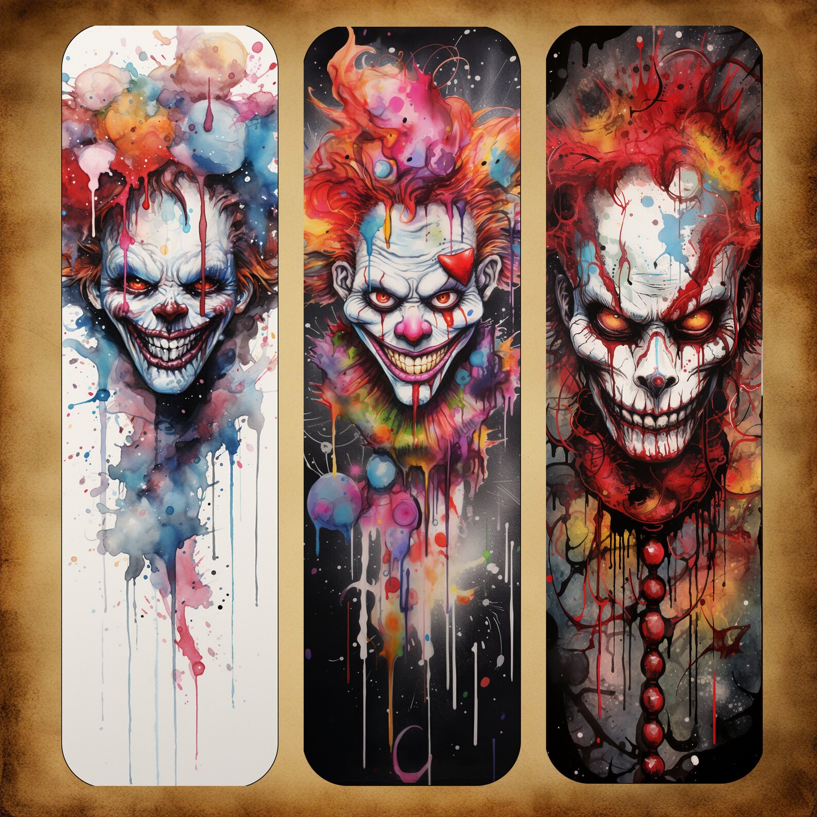Clown School 3D-Lesezeichen – 1 Stück, 15,2 X 5,4 Cm, Aus Kunststoff Mit Nylonquaste