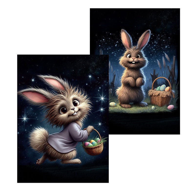 Images of a funny Easter bunny, images for your creativity, for printing on any objects, commercial use, 20 Jpeg zdjęcie 5