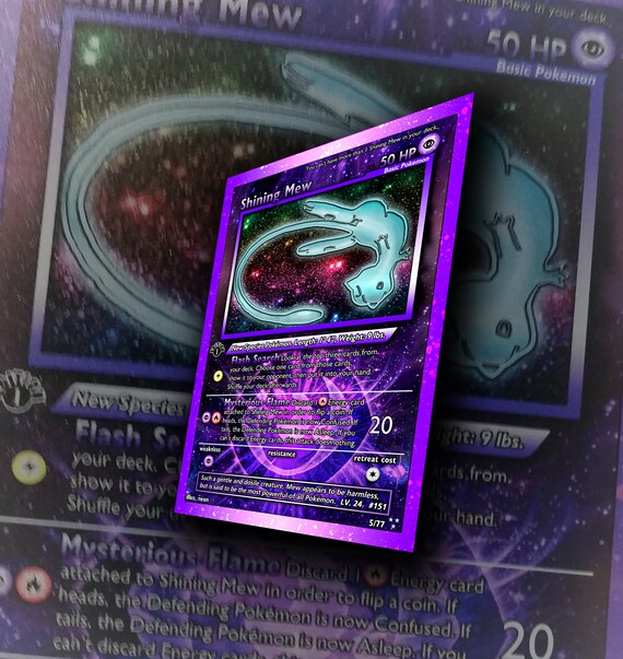 holographic card css Rage On! Legendary All Over Print Ancient Mew Pokemon Card T-Shirt – Yuhao  Development shop