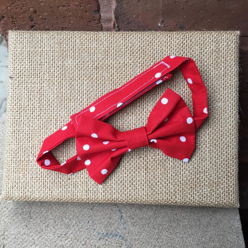 Children/'s Red Dot Bow Tie