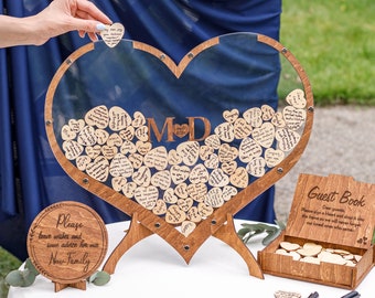 Wedding guest book alternative, Heart shaped sign our guest book personalized, Custom white wedding decor wood, Unique anniversary gift