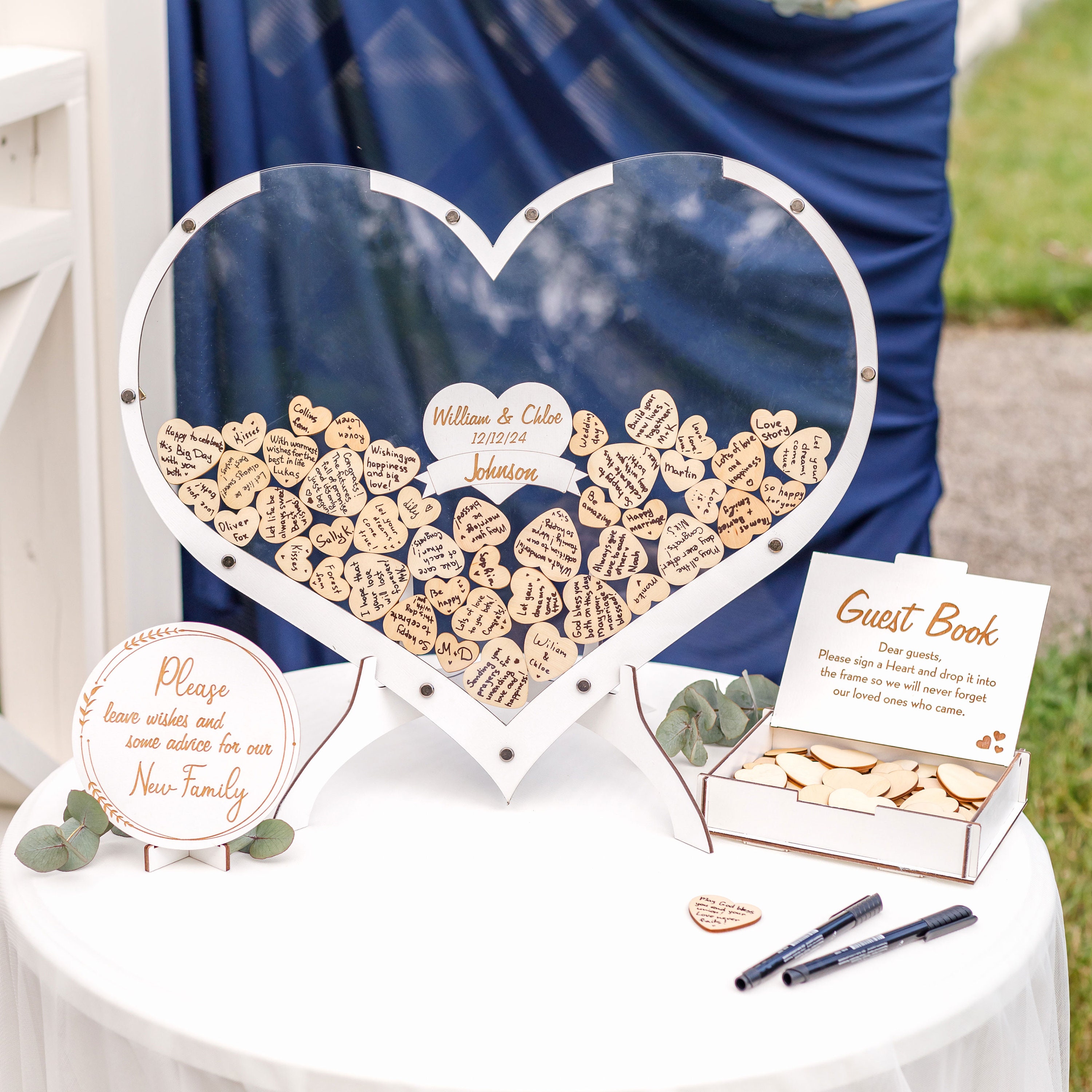 Boîte Souvenir Mariage Personnalisable - Coffret Bois Pin Gravé Prénom & Date - Cadeau Jeune Marié