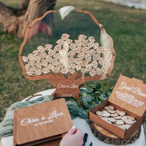 Hochzeit Holz Gästebuch Alternative, personalisierte Stammbaum Gästebuch Drop Box, rustikale Boho Hochzeitsdeko, Zeremonie Willkommenstisch