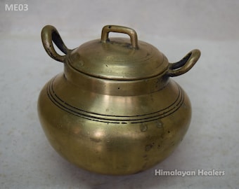 Antike Bronze Kochtopf mit Deckel - Nepal