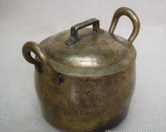 Antike Bronze Kochtopf mit Deckel - Nepal