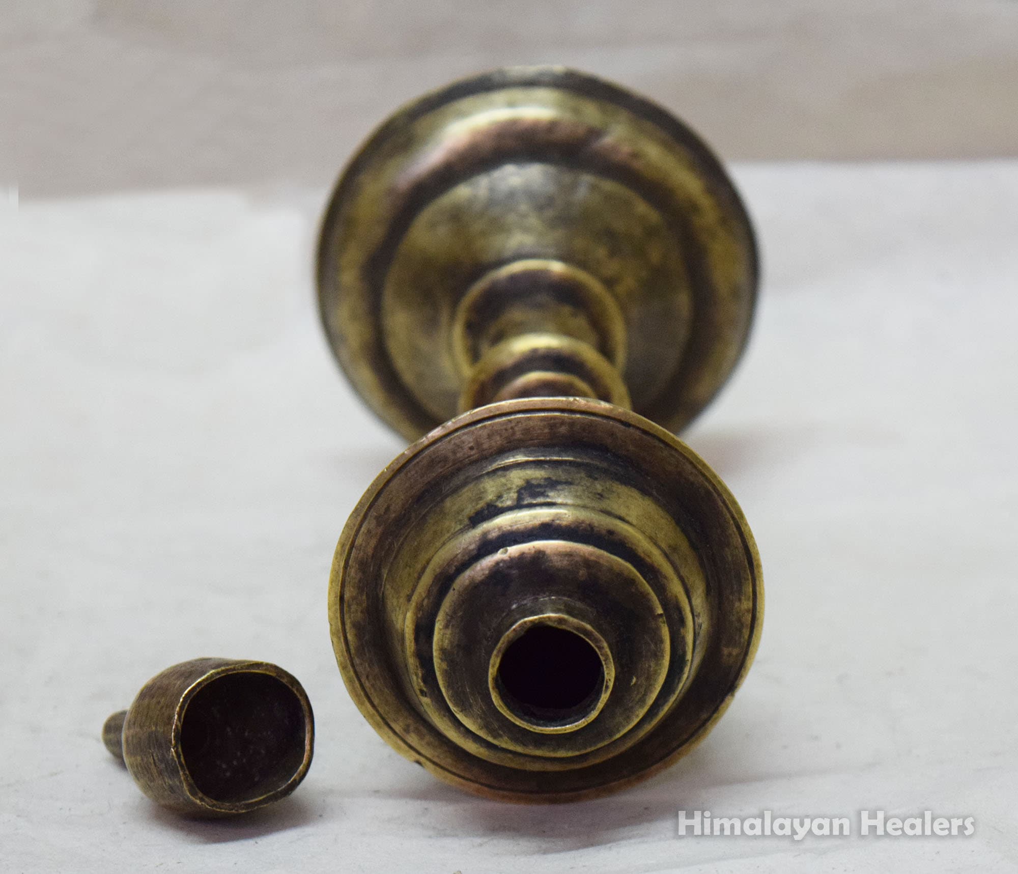 Antique Bronze Oil Lamp 