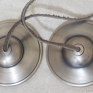 8 cm Tibetan Tingsha Brass / Hand Cymbals for Buddhist religious ceremonies and Rituals. 100 % Handmade from Nepal