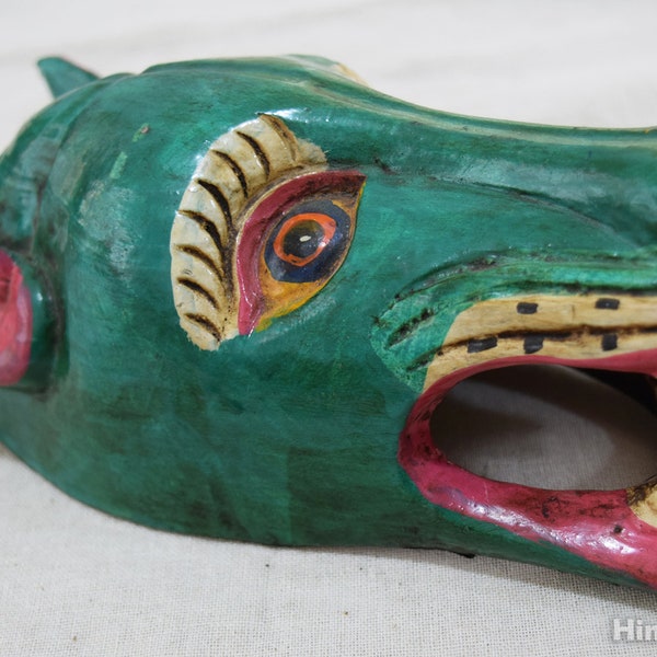 Wooden Tantric Tibetan Dog Mask . 100 % Hand carved from Nepal
