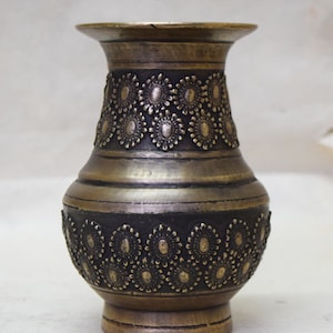 Nepalese antique Bronze Ceremonial "Amkhora" Vase. Very Rare